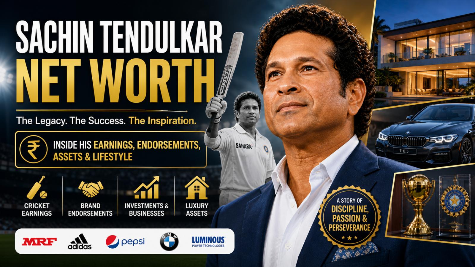 Sachin Tendulkar Net Worth  The Quiet Power Behind Cricket’s Greatest Icon