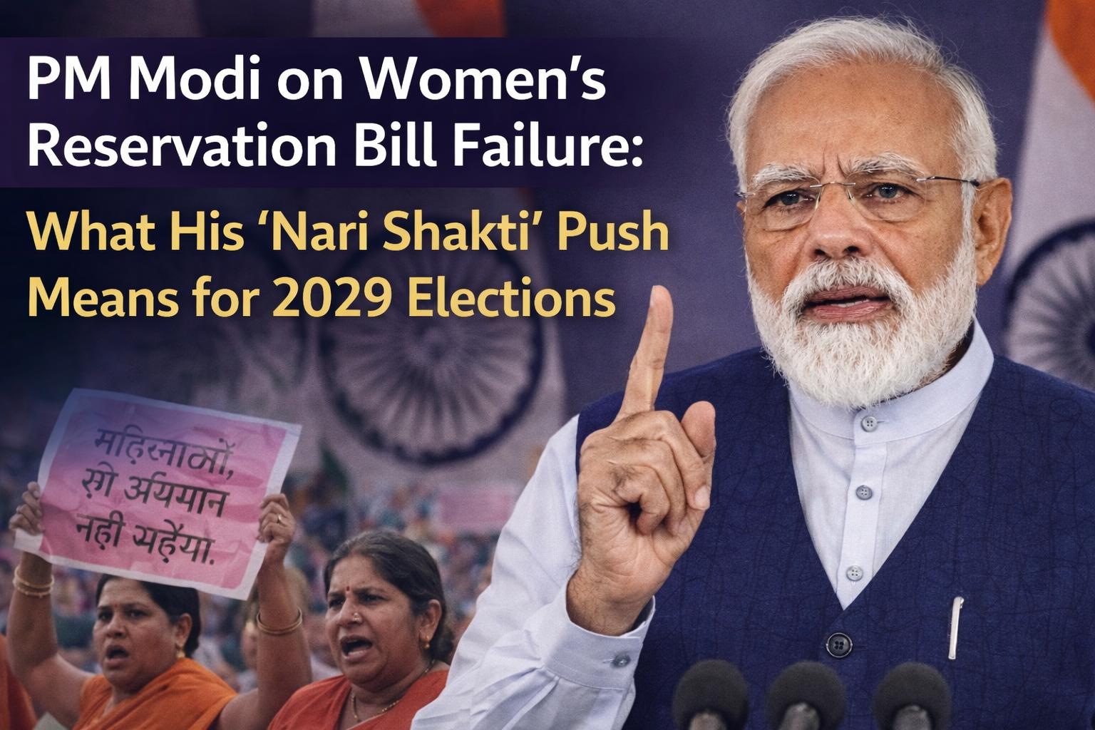 PM Modi on women’s reservation bill failure What his ‘Nari Shakti’ push means for 2029 elections