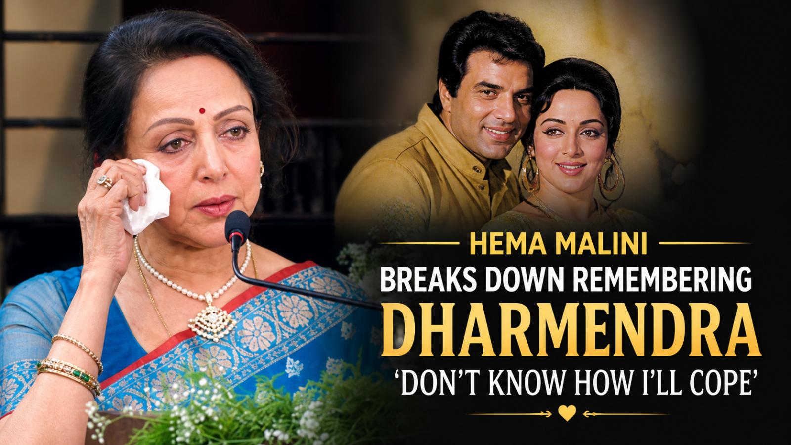 Hema Malini gets emotional remembering Dharmendra