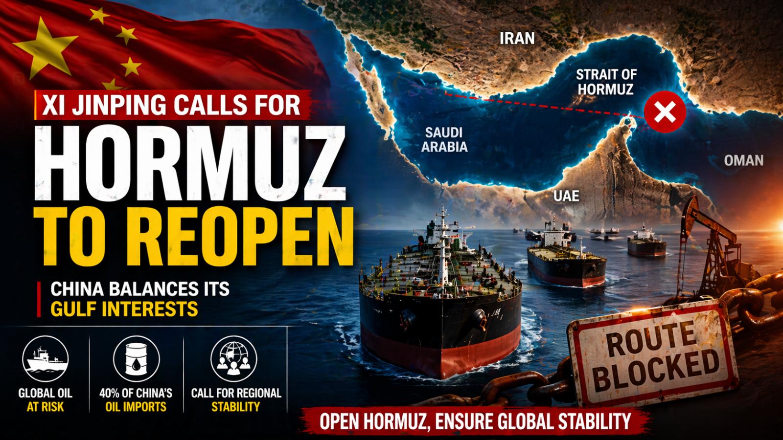 Xi Jinping urges Hormuz reopening  What it means for global oil and China’s strategy