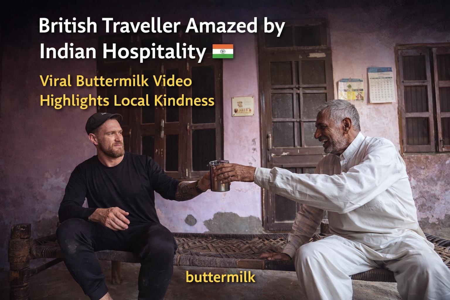British traveller in India amazed by local hospitality What his viral buttermilk moment reveals