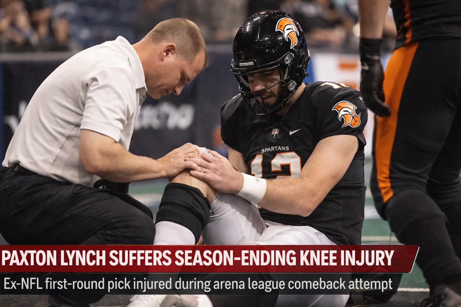 Paxton Lynch suffers season-ending knee injury during arena football comeback
