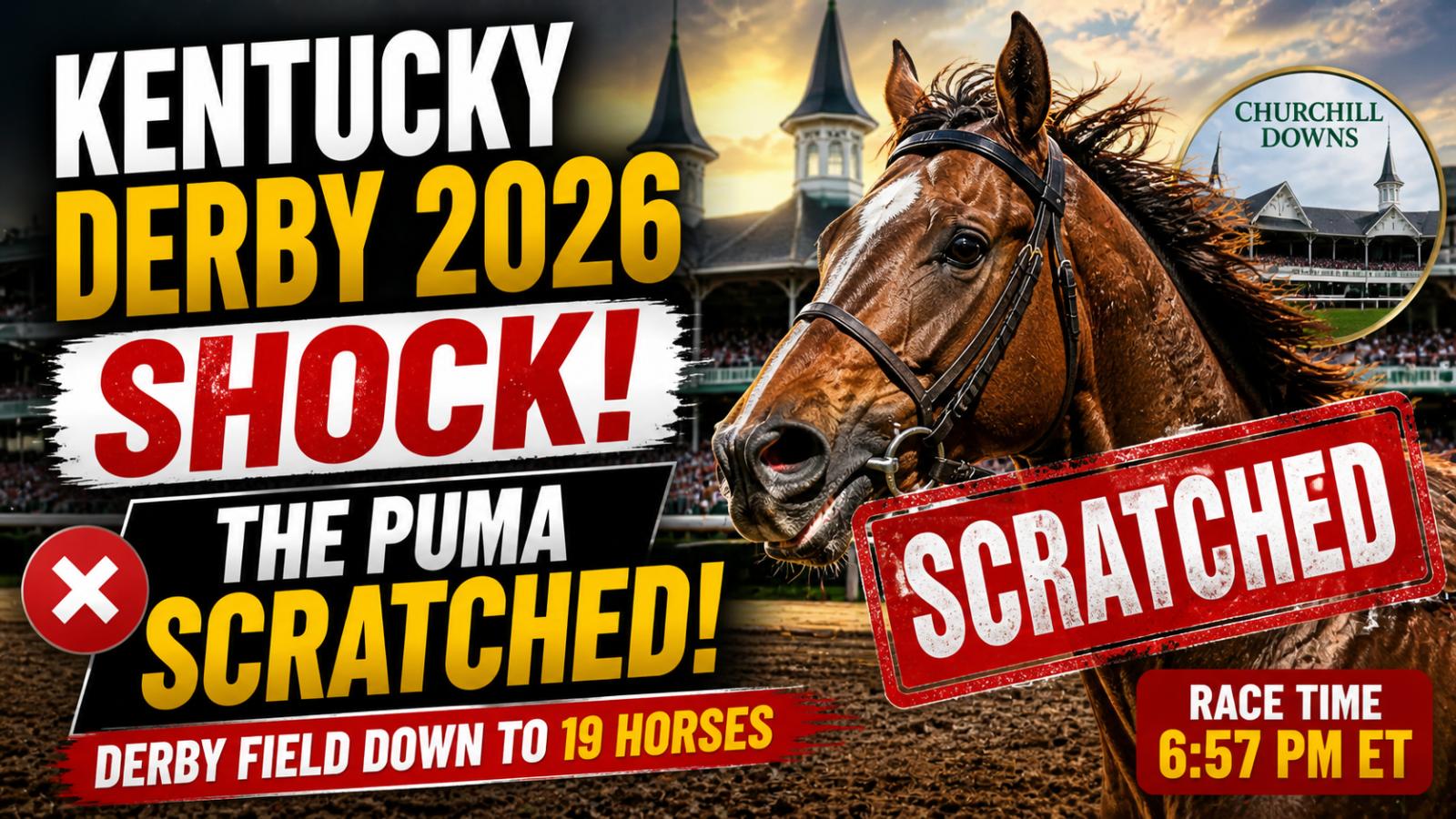 Kentucky Derby 2026 shock The Puma scratched hours before race