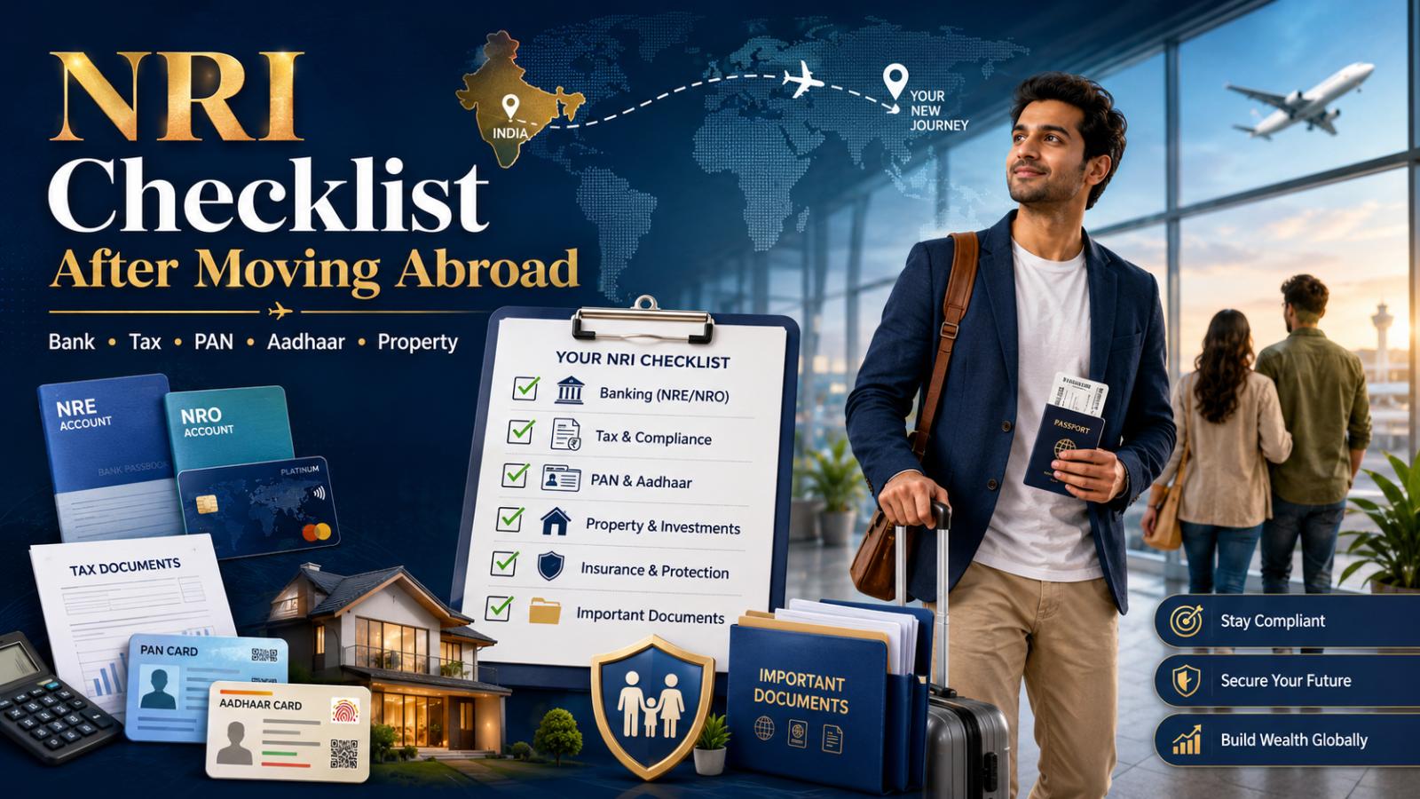NRI Checklist After Moving Abroad: 15 India Tasks Most People Forget