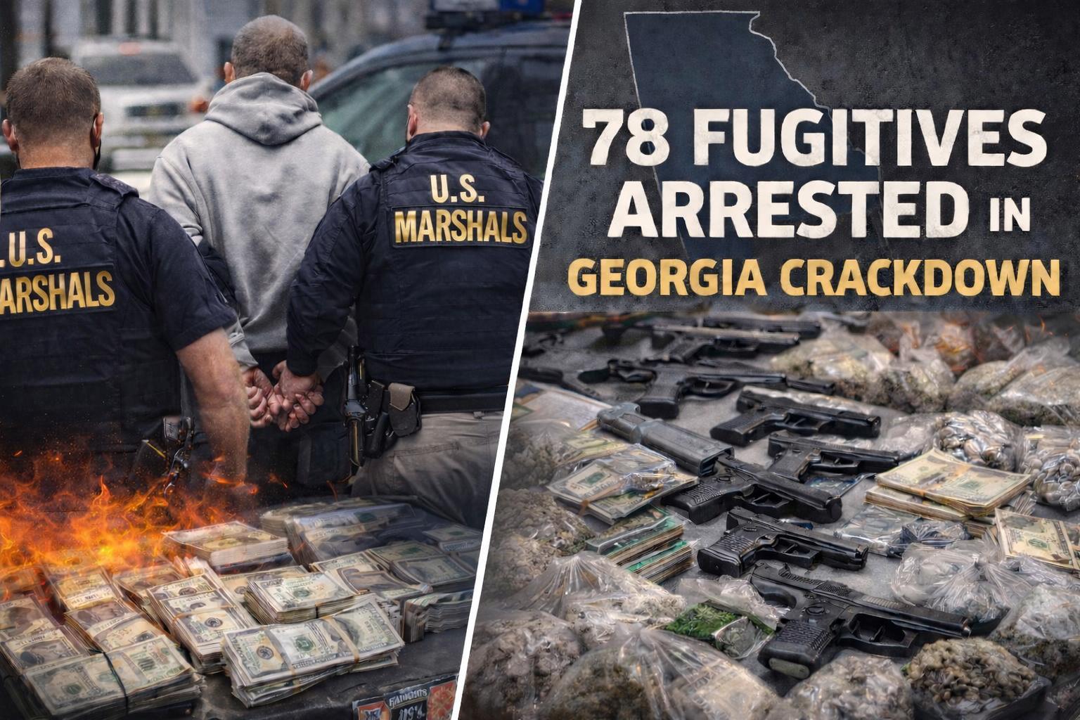 Georgia operation nets 78 fugitives, guns, drugs, and cash