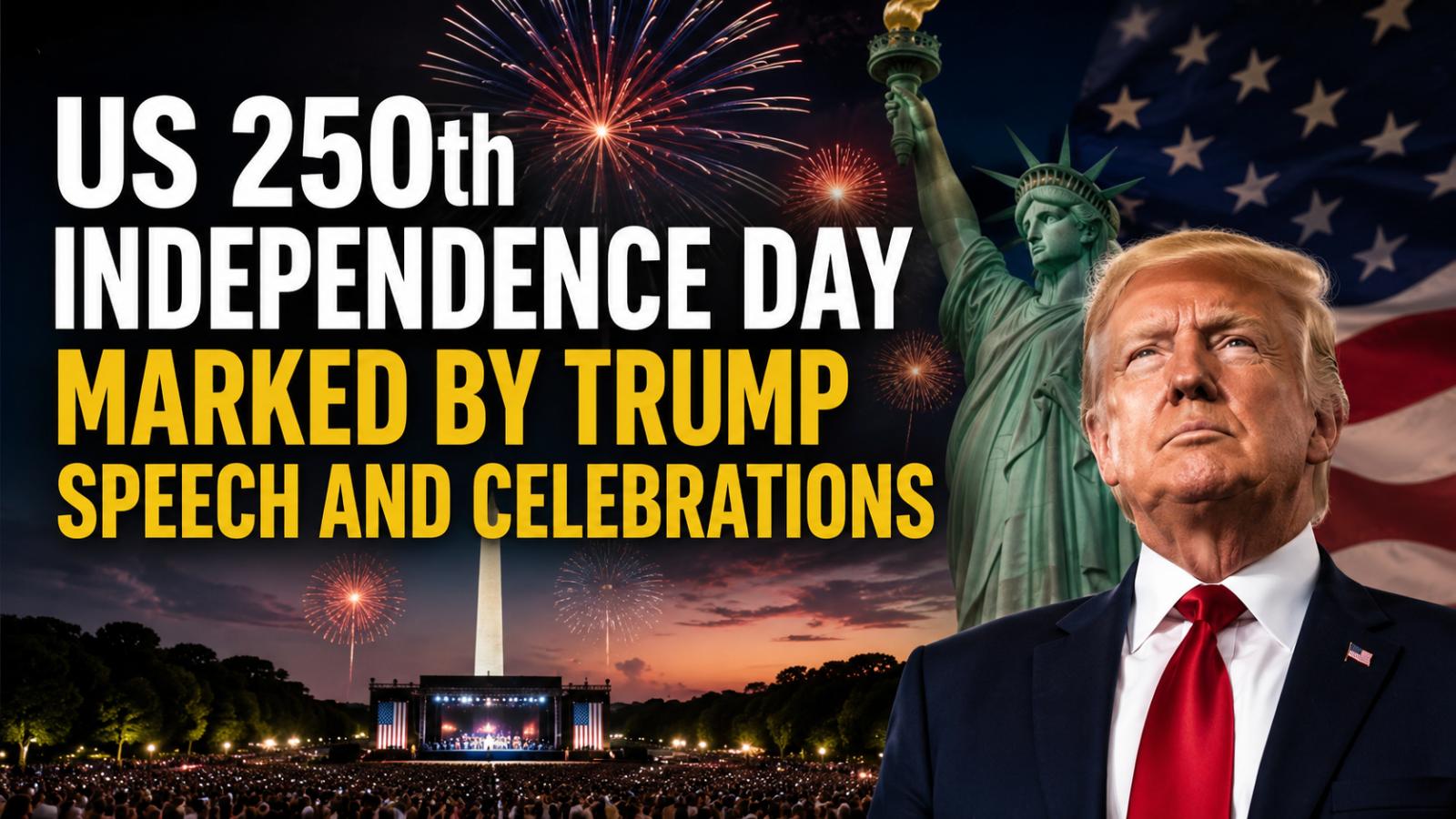 US 250th Independence Day marked by Trump speech and celebrations