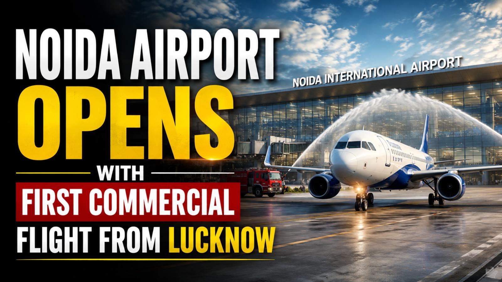 Noida Airport Opens With First Commercial Flight From Lucknow