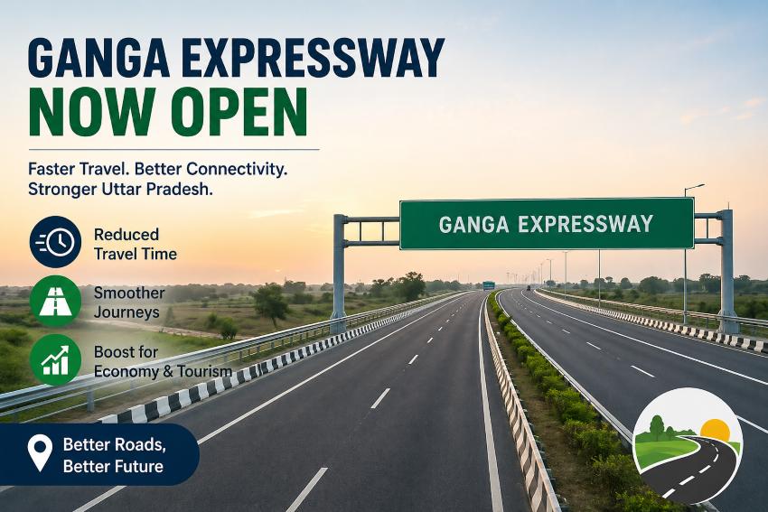 Ganga Expressway Opens Bringing Faster Travel From Delhi Noida And Haryana