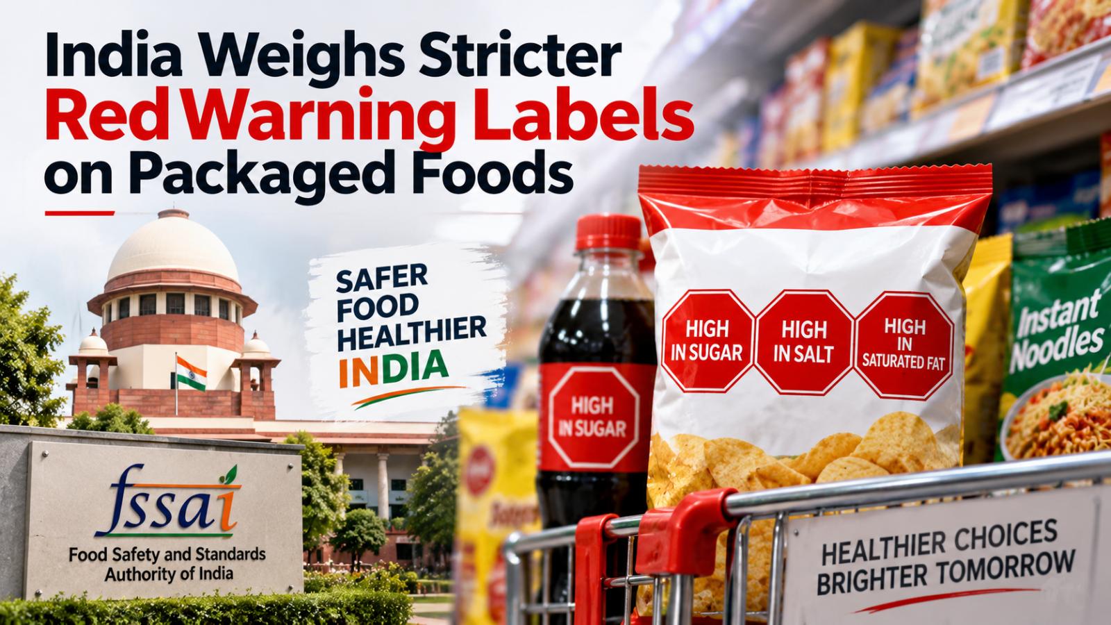 India considers stricter red warning labels on food packs