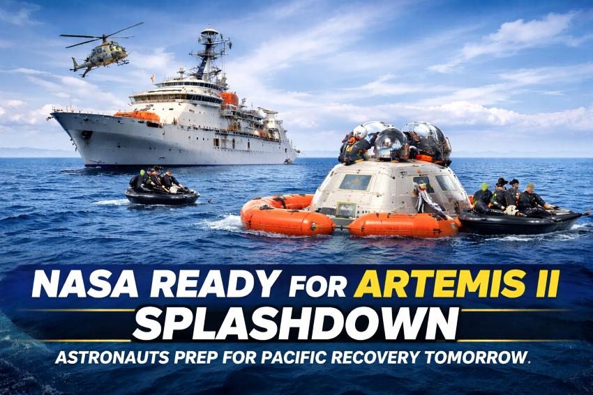 NASA Artemis II Mission Crew Prepares for Pacific Ocean Splashdown
