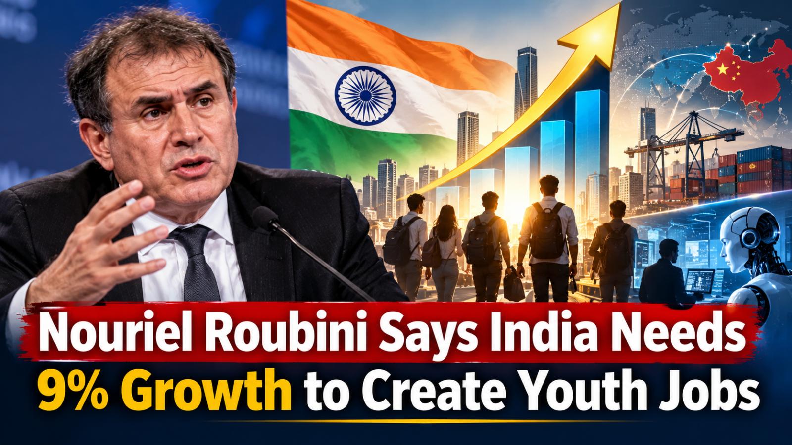 Nouriel Roubini says India needs 9% growth to create youth jobs