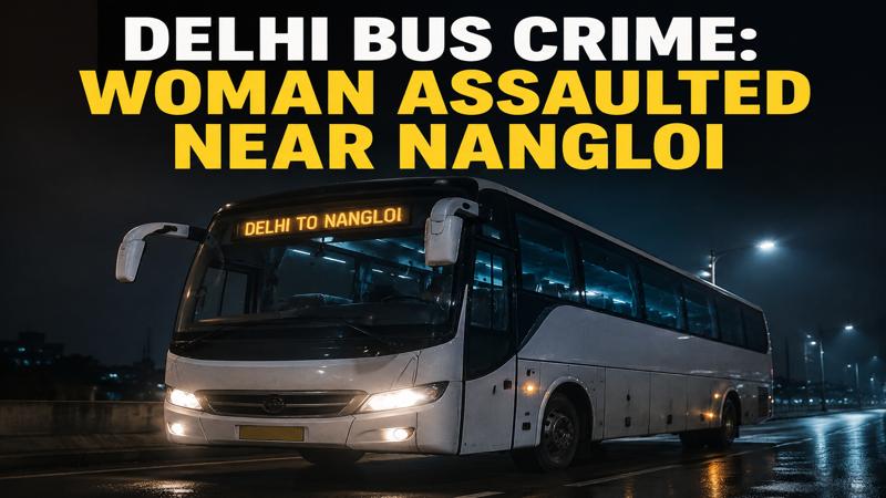Delhi Bus Crime: Woman Assaulted in Moving Sleeper Bus Near Nangloi