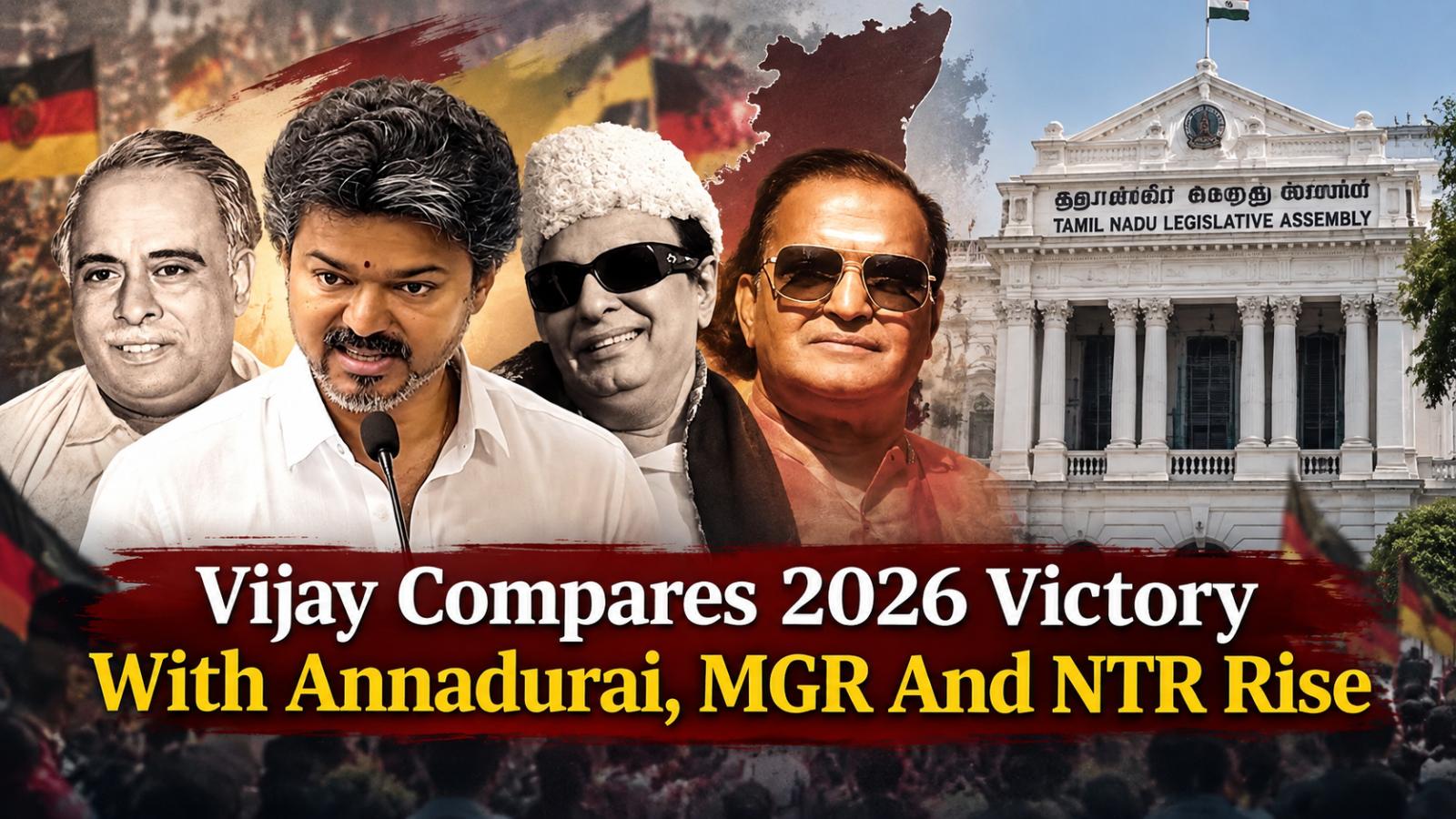 Vijay Compares 2026 Victory With Annadurai, MGR And NTR Rise