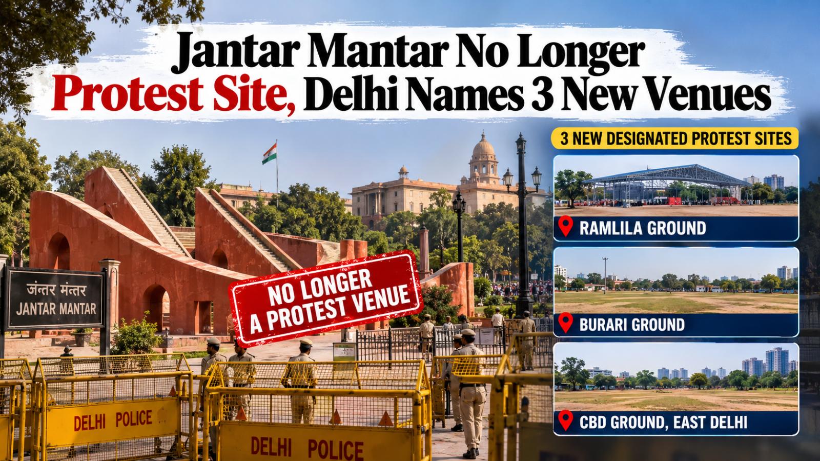 Jantar Mantar No Longer Protest Site, Delhi Names 3 New Venues