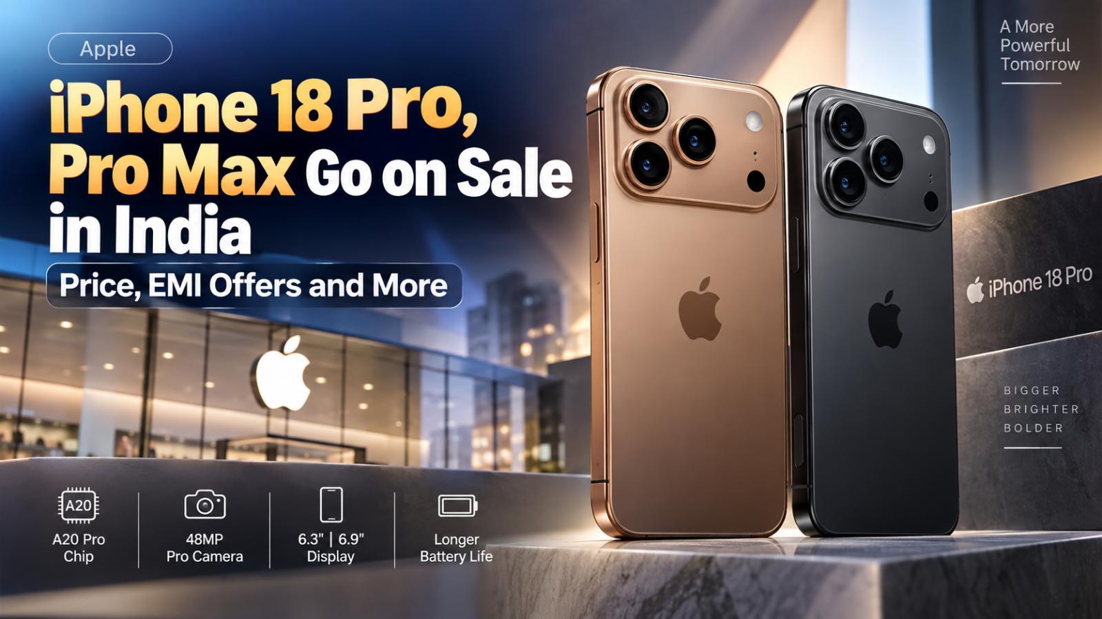 iPhone 18 Pro, Pro Max go on sale in India: Price, EMI offers