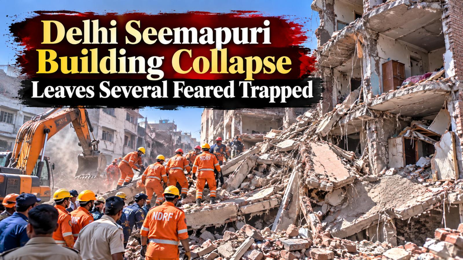 Delhi Seemapuri building collapse leaves several feared trapped