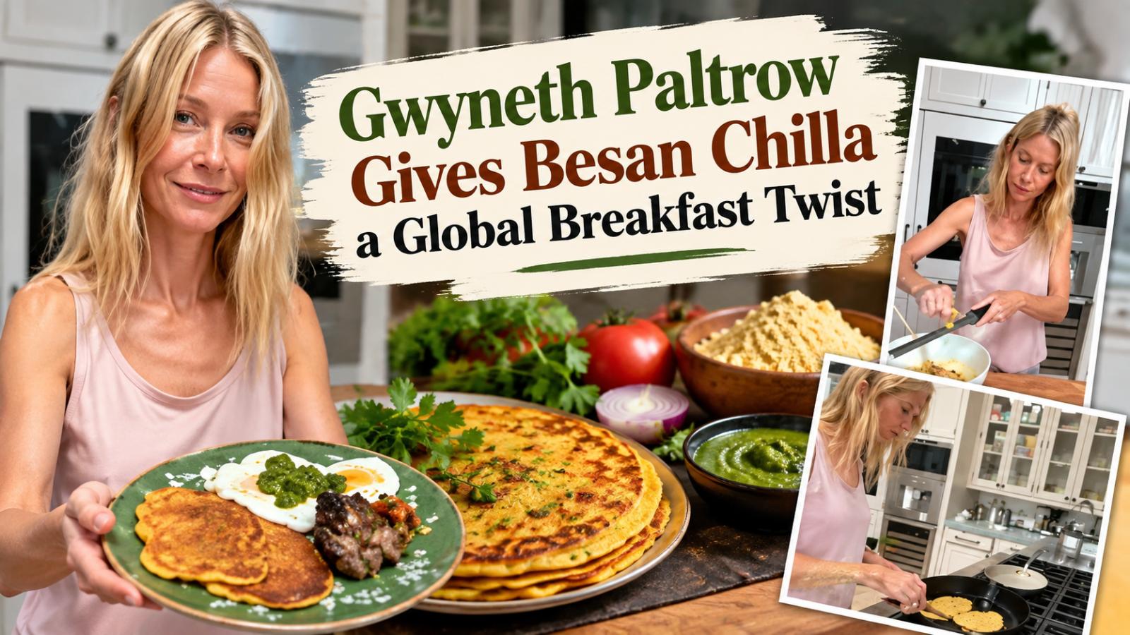 Gwyneth Paltrow gives besan chilla a global breakfast twist