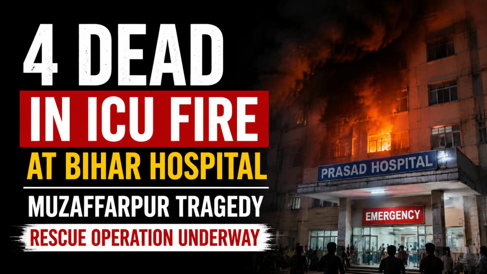 Muzaffarpur Prasad Hospital ICU Fire: 4 Dead, 20+ Hurt, Probe Launched