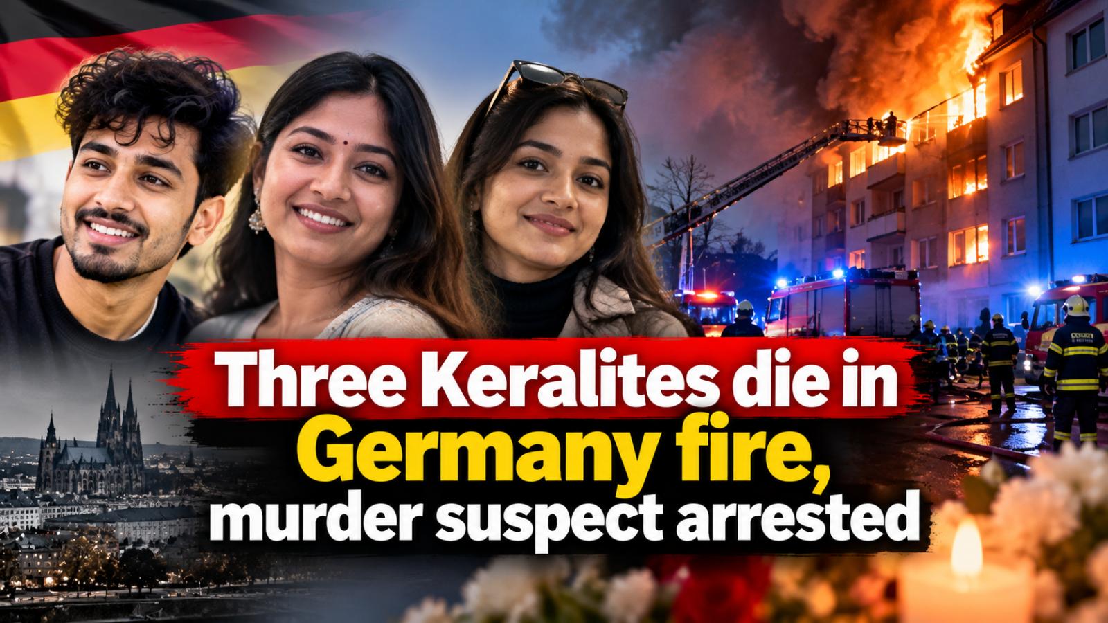 Three Keralites die in Germany fire, murder suspect arrested