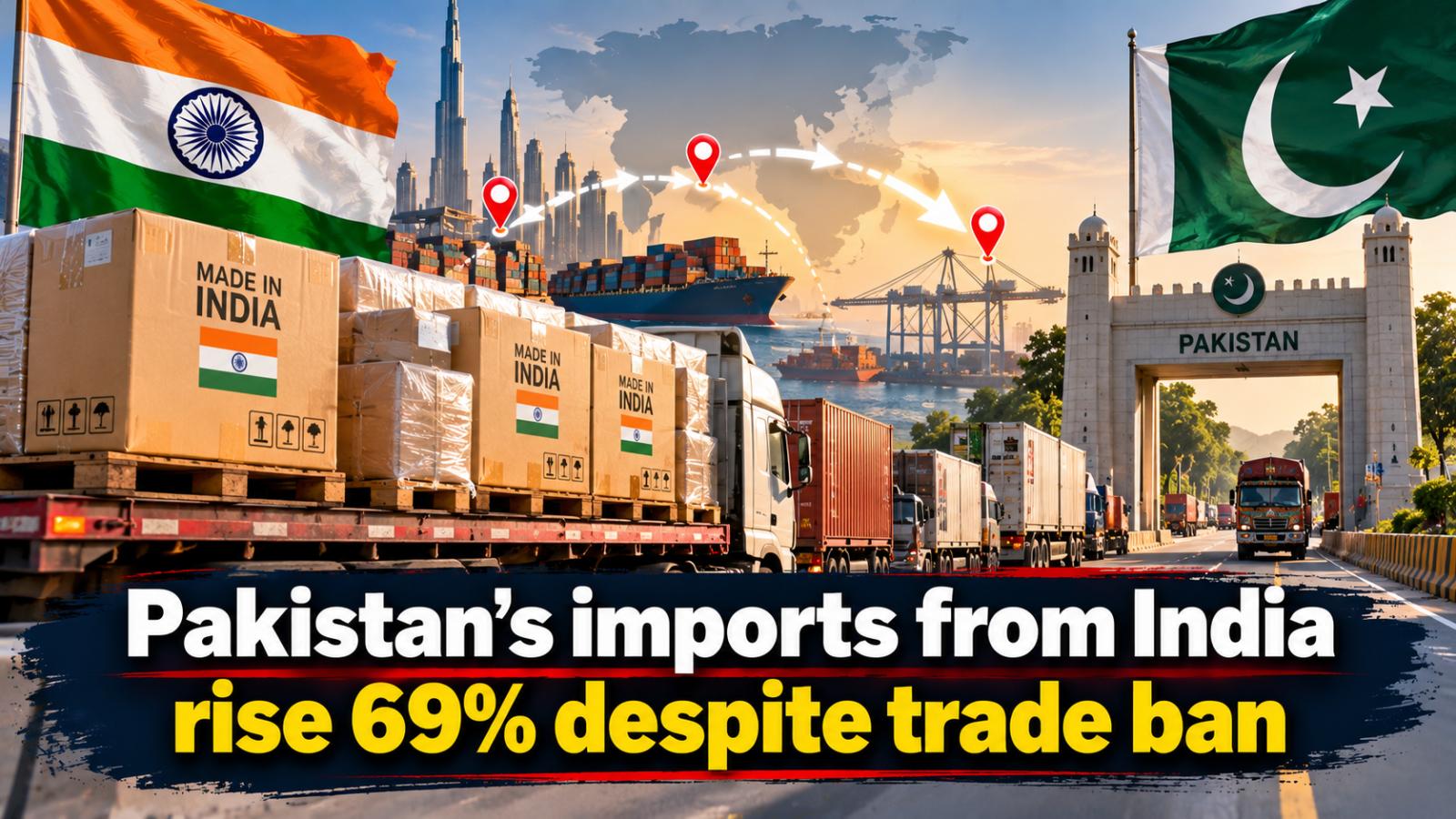 Pakistan's imports from India rise 69% despite trade ban