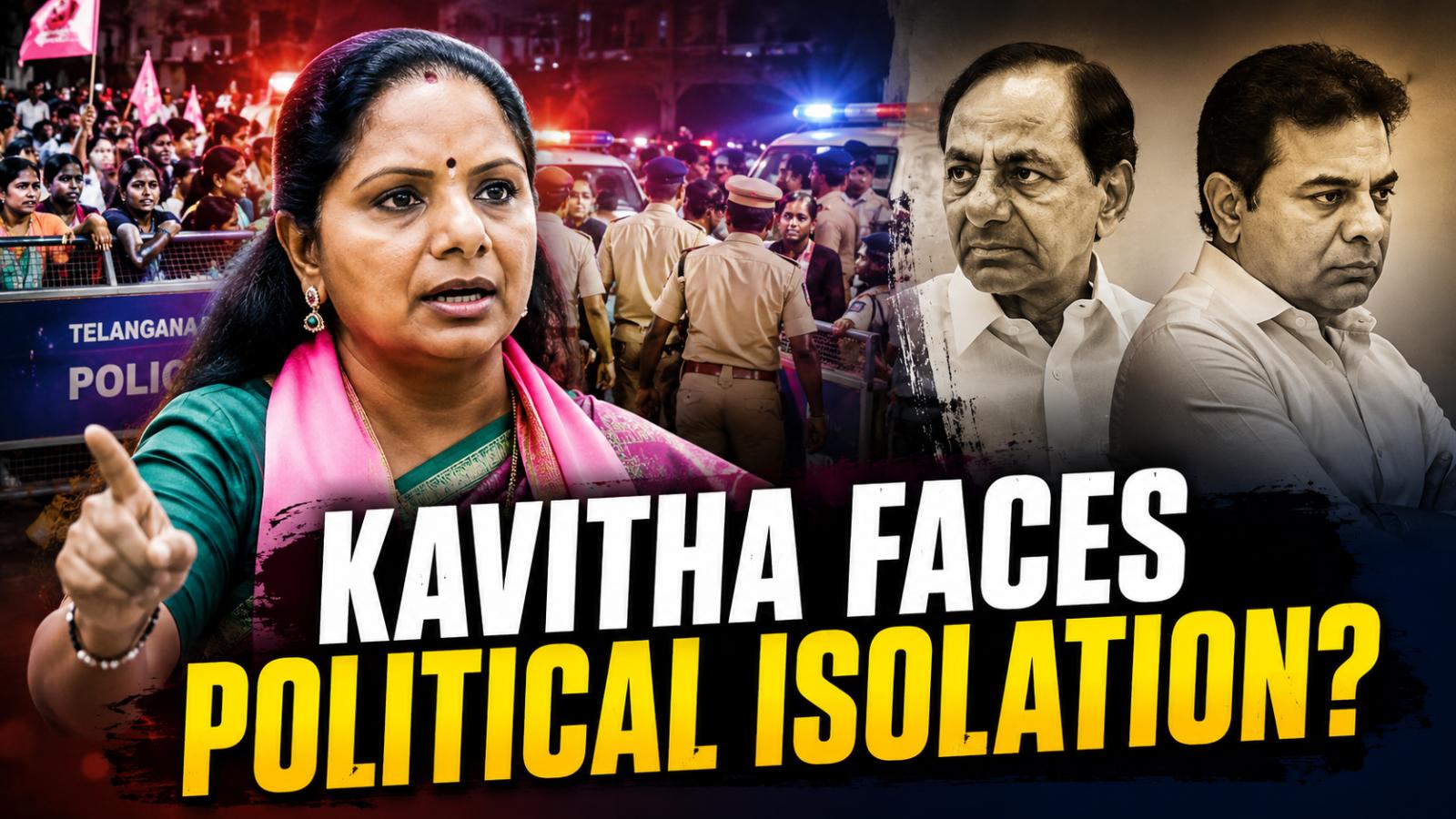 Kavitha Boduppal Incident Puts KCR, KTR Silence In Focus