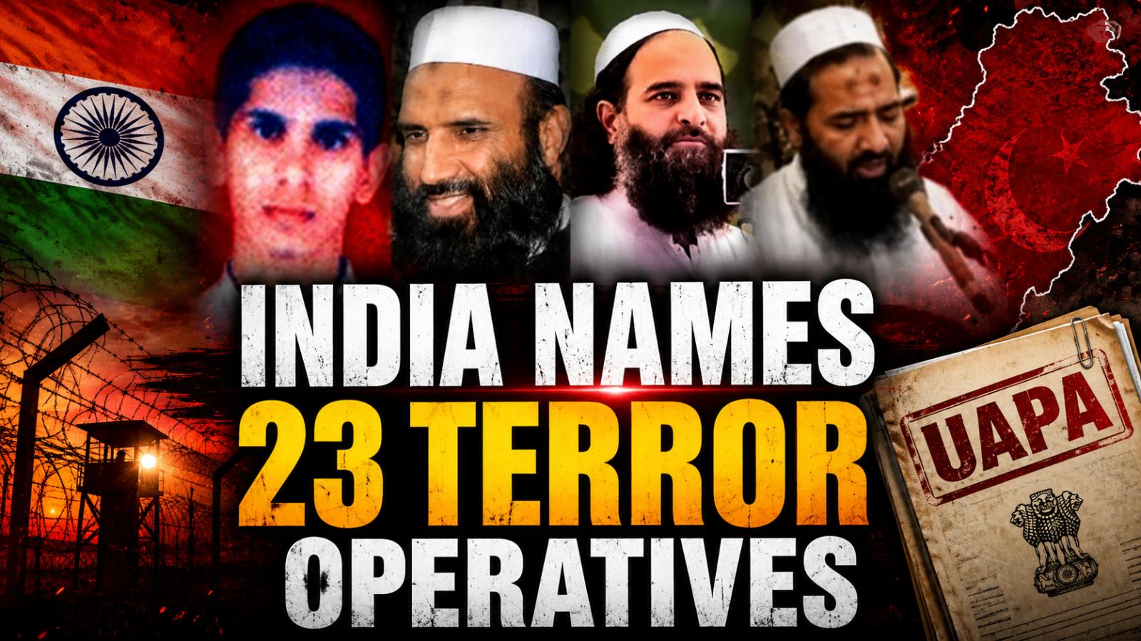 India names 23 LeT and JeM operatives under UAPA