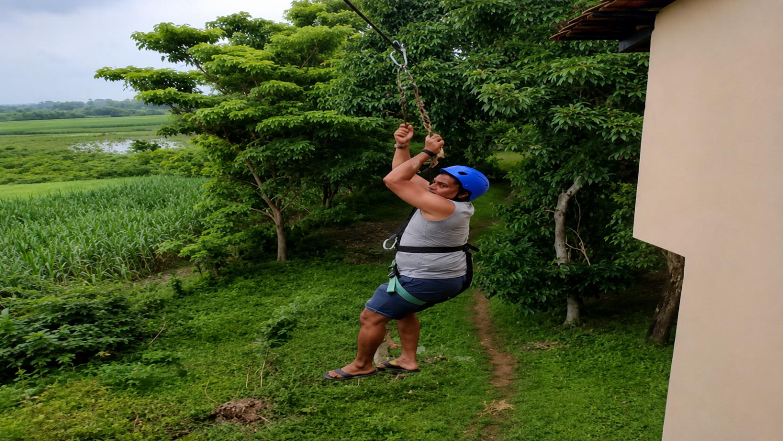 Dandeli Zipline Accident Karnataka Man Falls Nearly 40 Feet