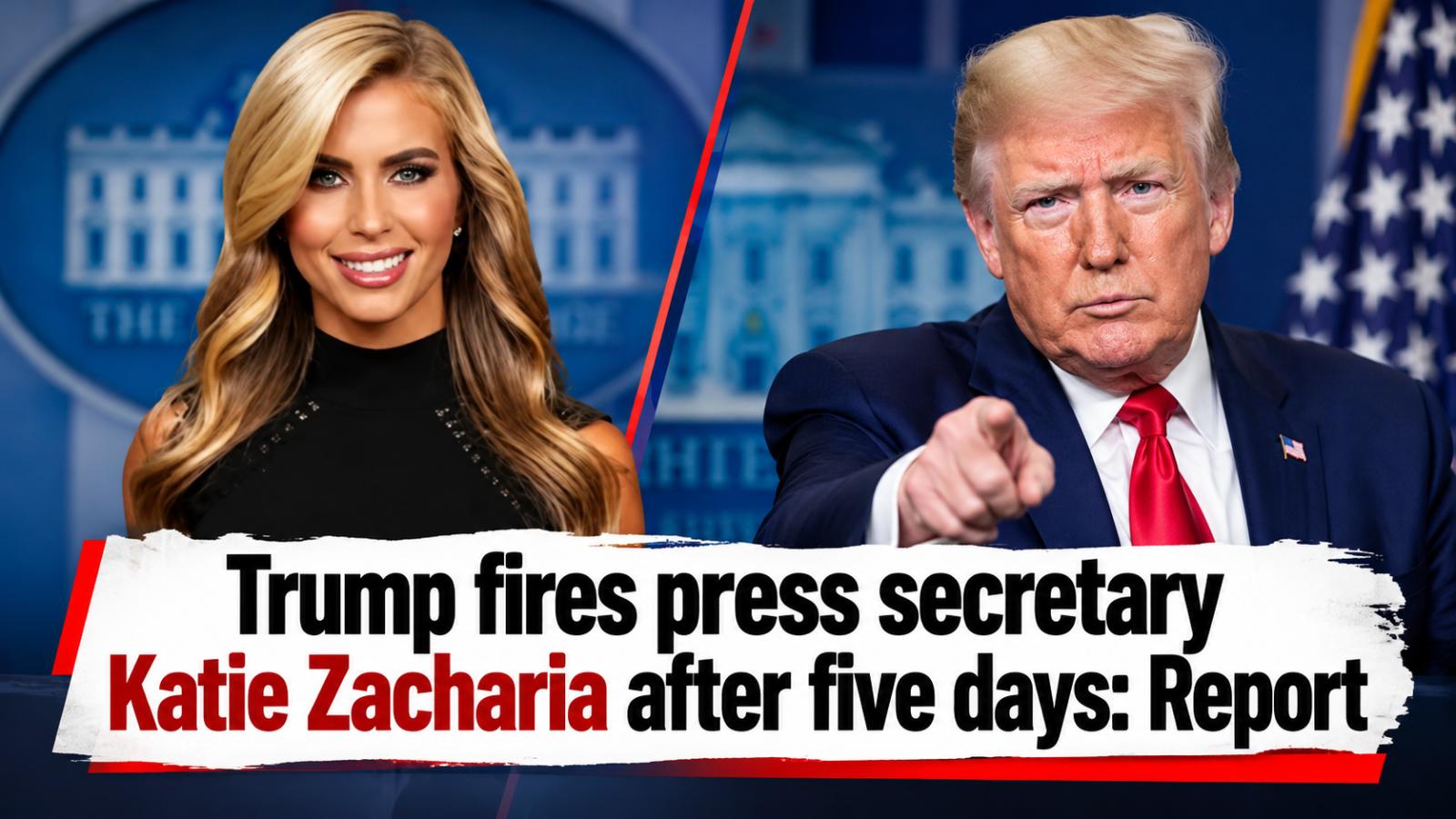 Trump fires press secretary Katie Zacharia after five days: Report