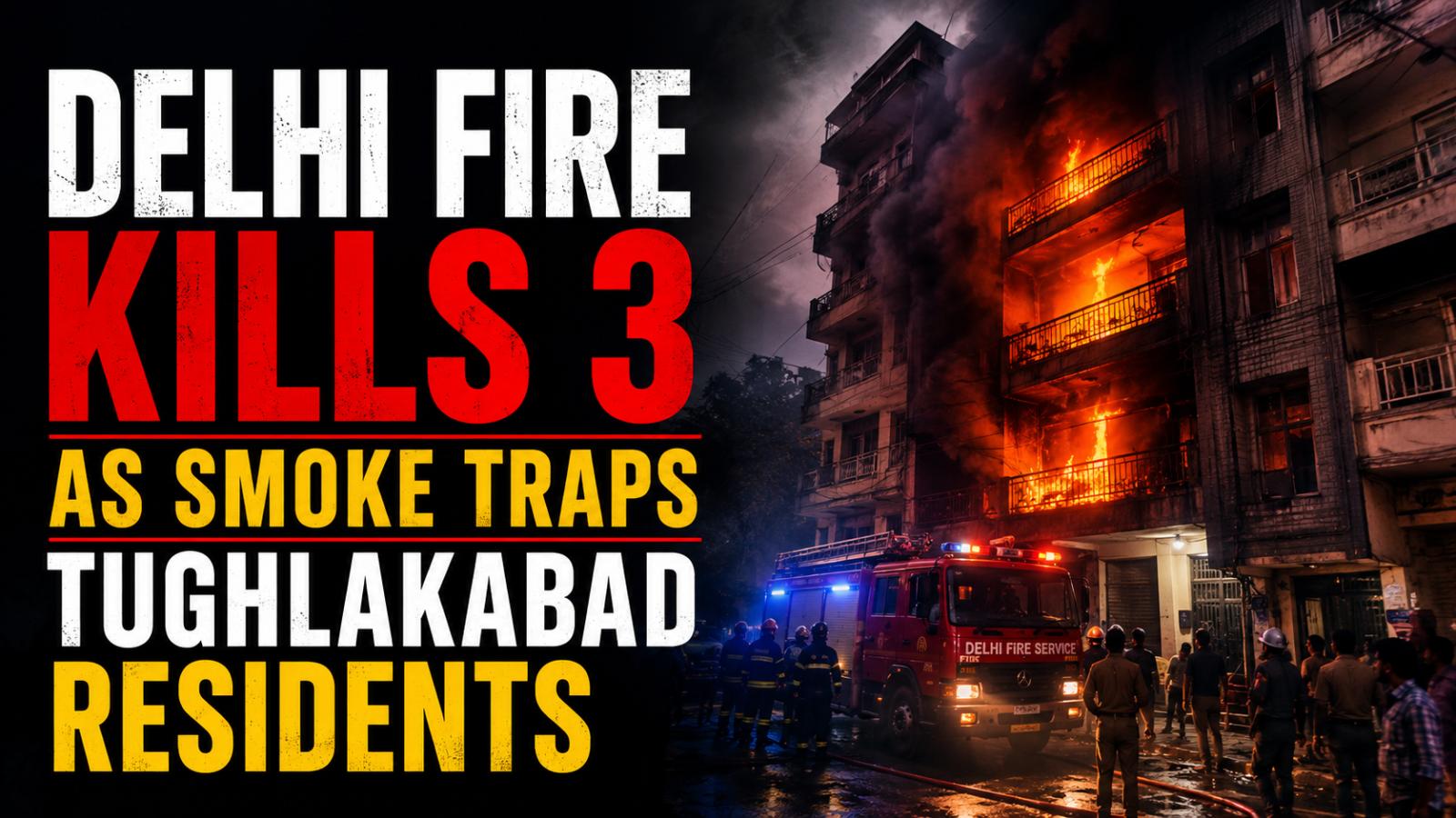 Delhi fire tragedy kills 3 in Tughlakabad residential building