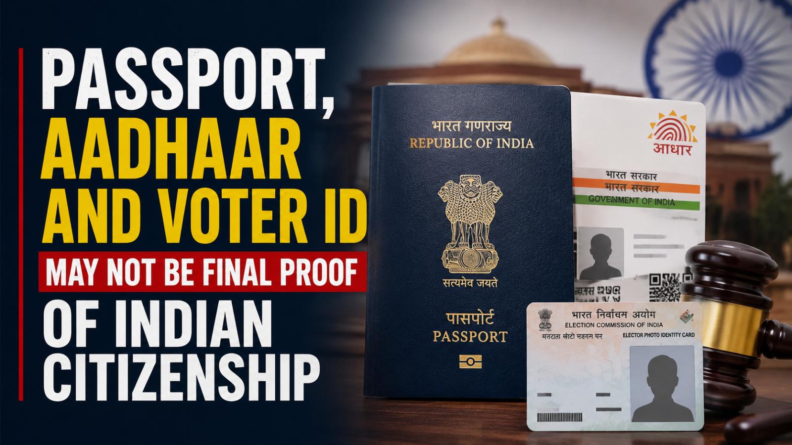Passport, Aadhaar And Voter ID May Not Be Final Proof Of Indian Citizenship