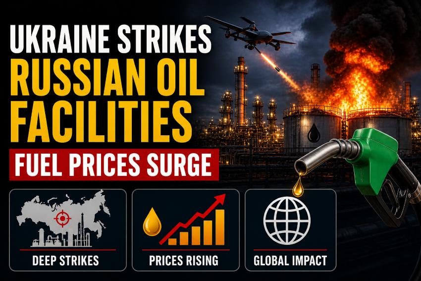 Ukraine Strikes Russian Oil Facilities As Fuel Prices Surge Globally