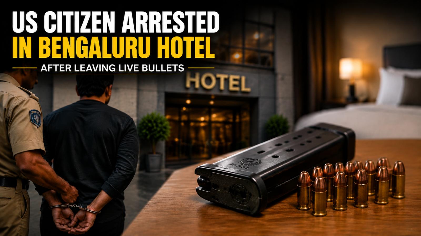 Indian-Origin US Citizen Arrested in Bengaluru Hotel After Leaving Live Bullets