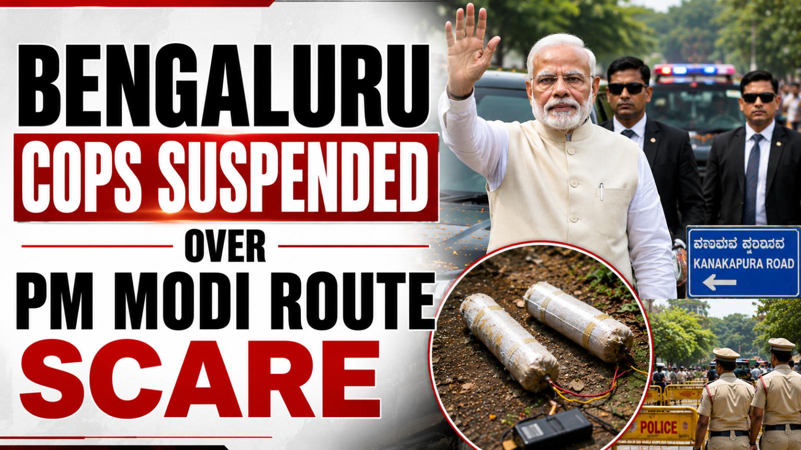 Bengaluru Cops Suspended After Gelatin Sticks Found Near PM Modi Route