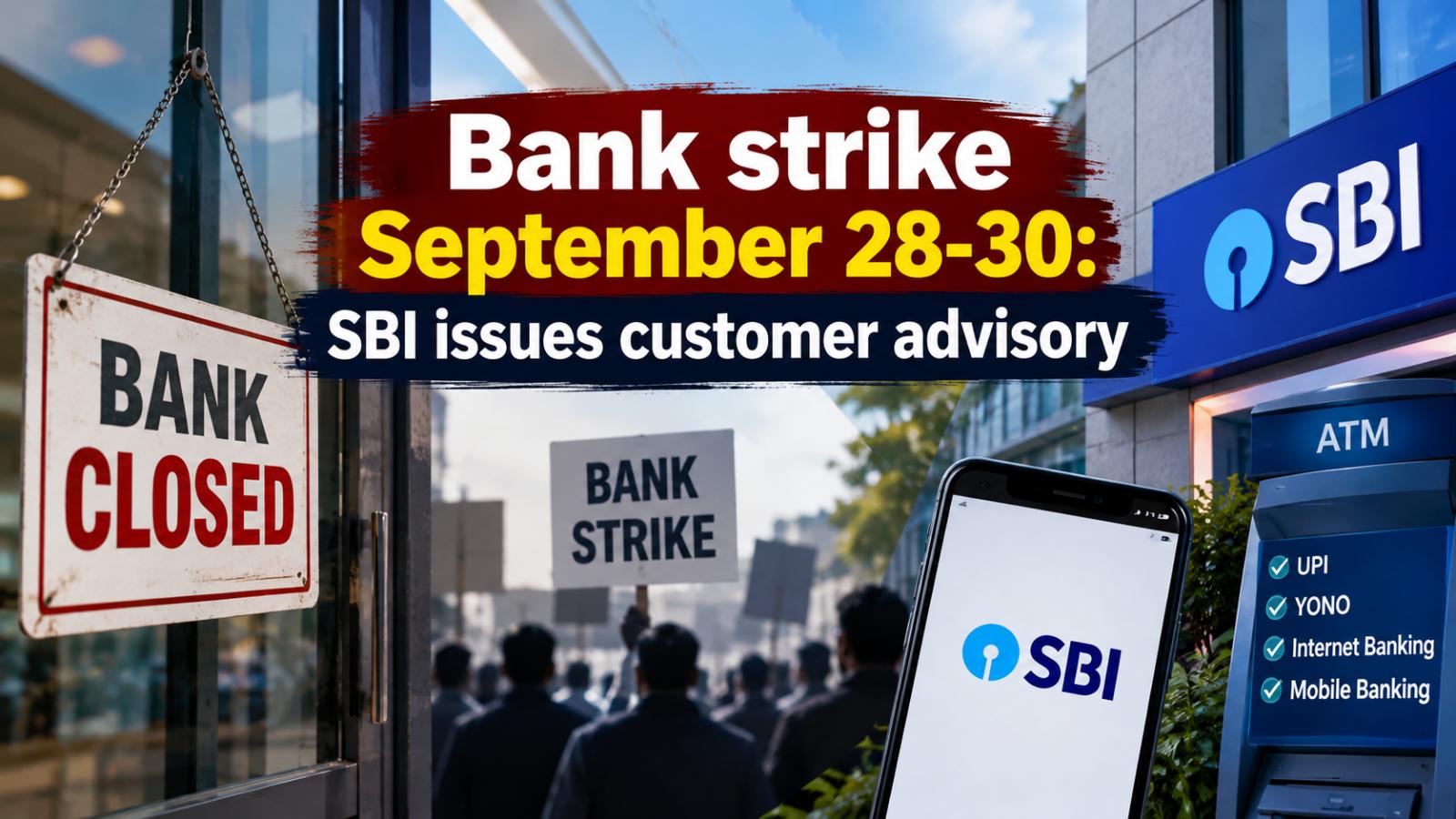 Bank strike September 28-30: SBI issues customer advisory