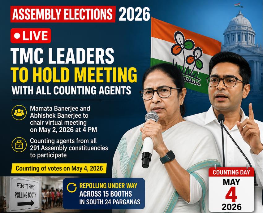 Repolling Underway In West Bengal Assembly Elections; Mamata Banerjee To Meet Counting Agents