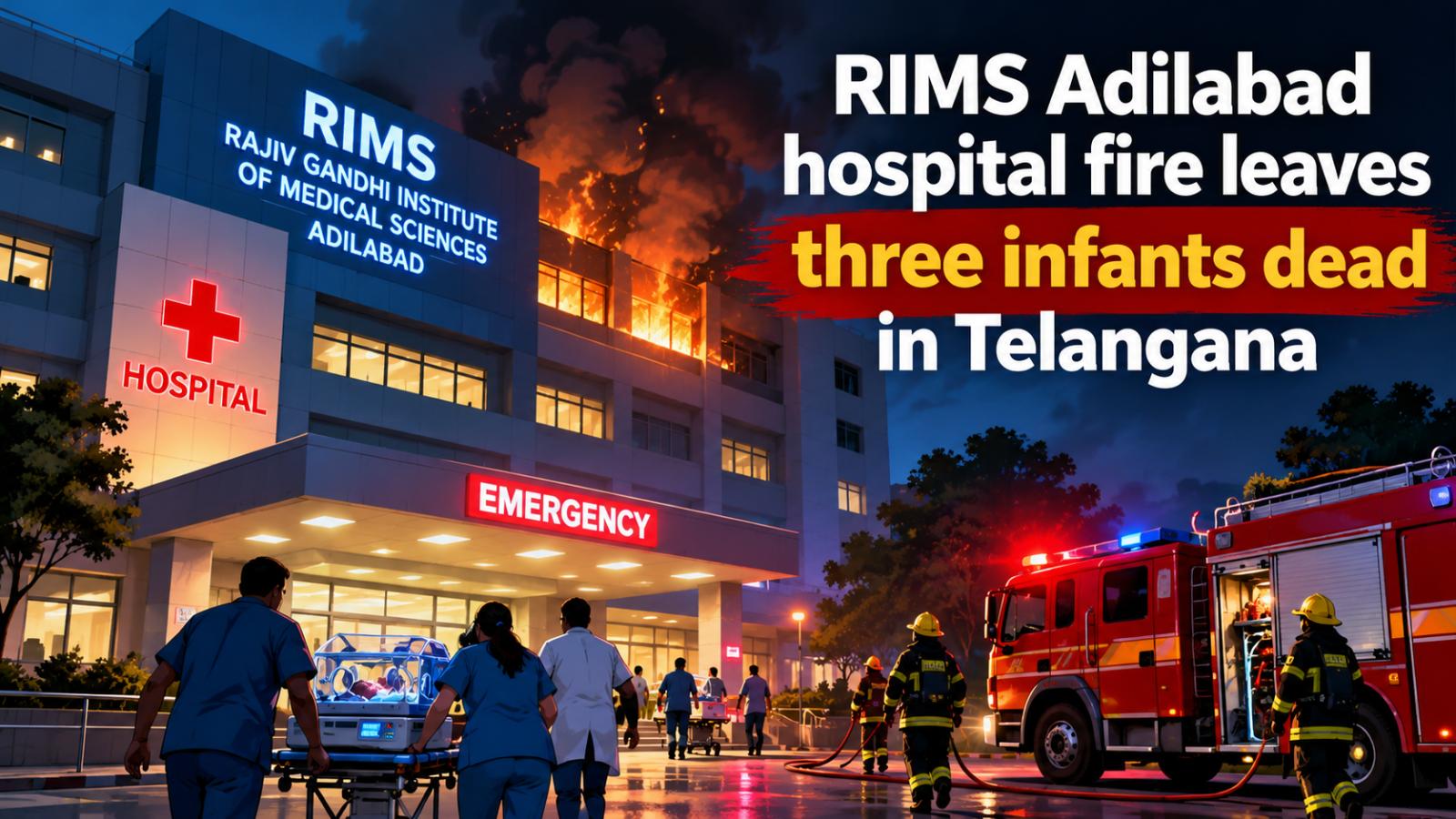 RIMS Adilabad hospital fire leaves three infants dead in Telangana