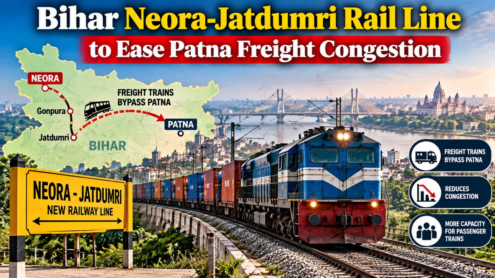 Bihar Neora-Jatdumri Rail Line to Ease Patna Freight Congestion