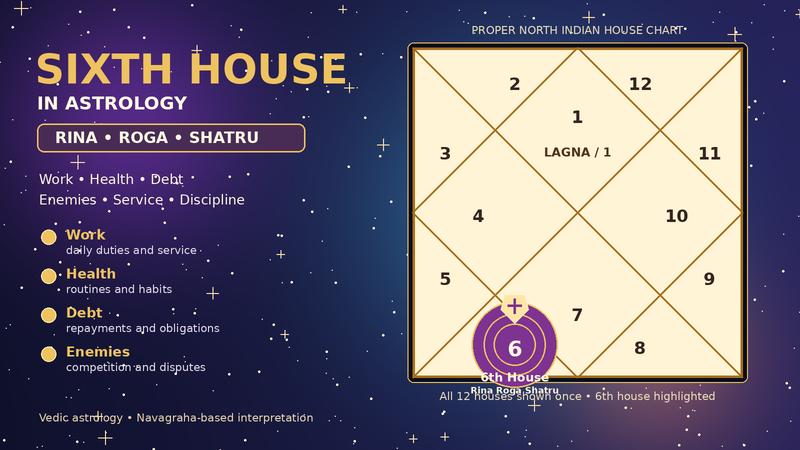 Sixth House in Astrology Health, Debt and Navagrahas