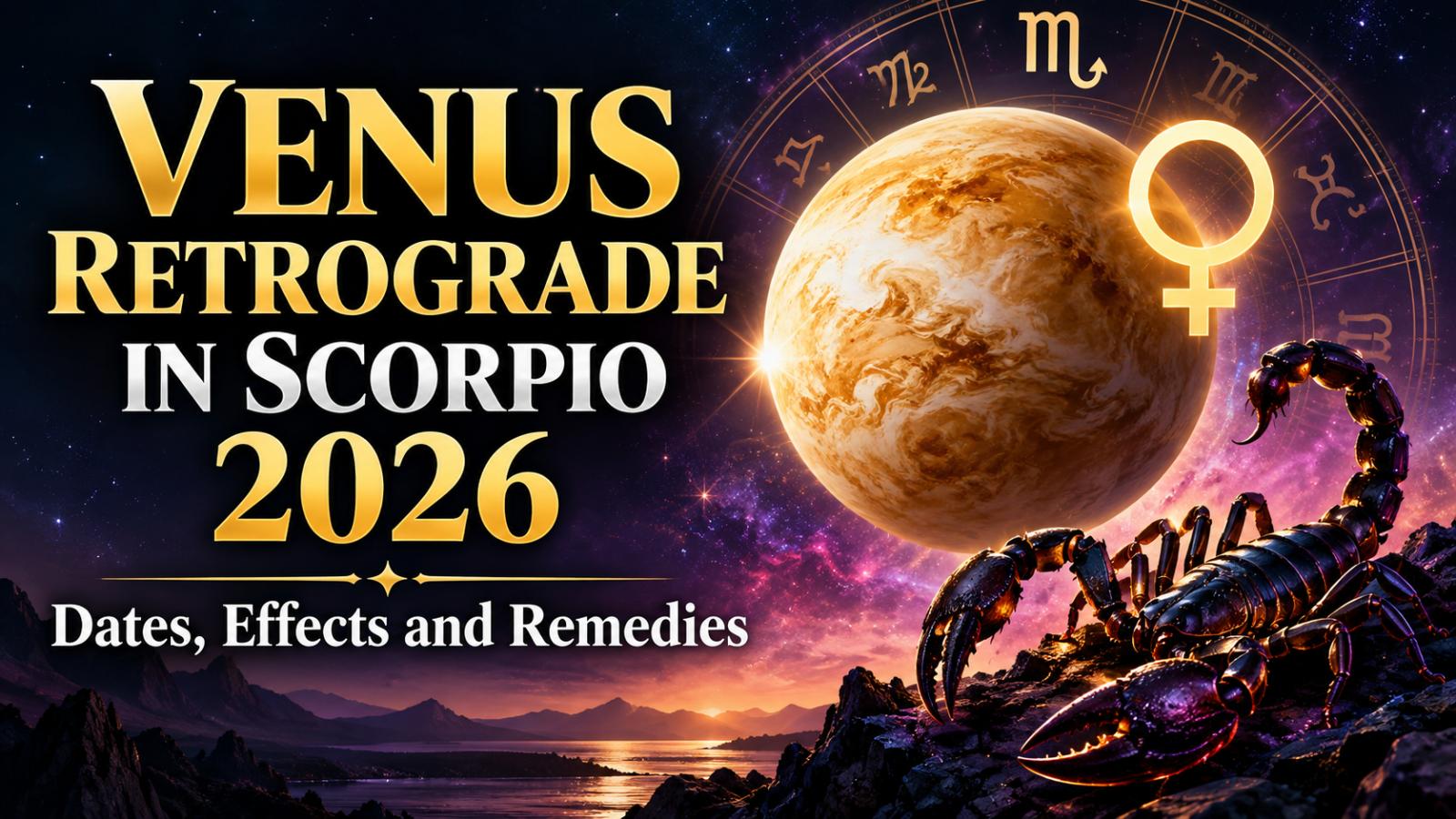 Venus Retrograde in Scorpio 2026: Dates, Effects, Remedies