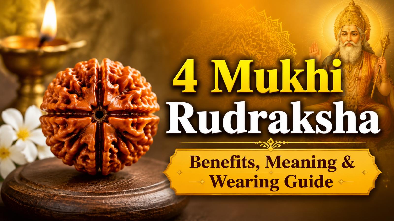 4 Mukhi Rudraksha benefits meaning and wearing rules