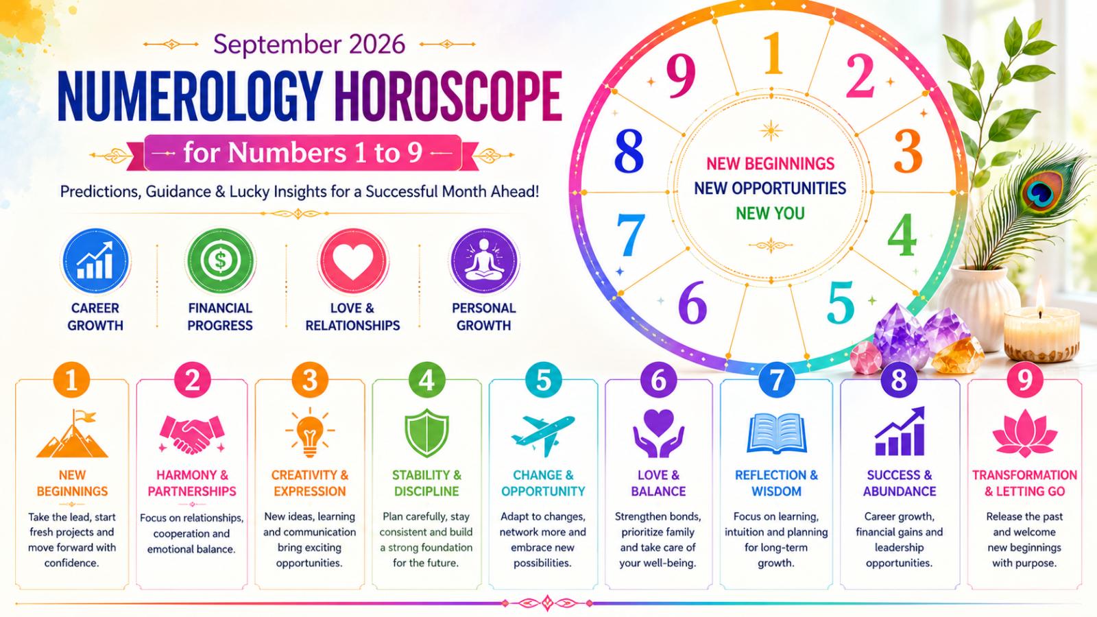 September 2026 Numerology Horoscope for Numbers 1 to 9