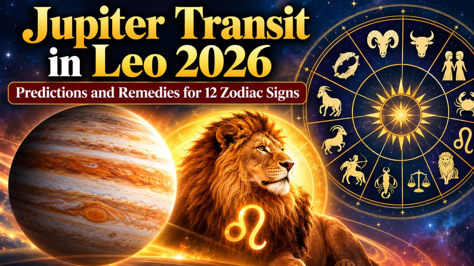 Jupiter Transit in Leo 2026: Predictions and Remedies for 12 Signs