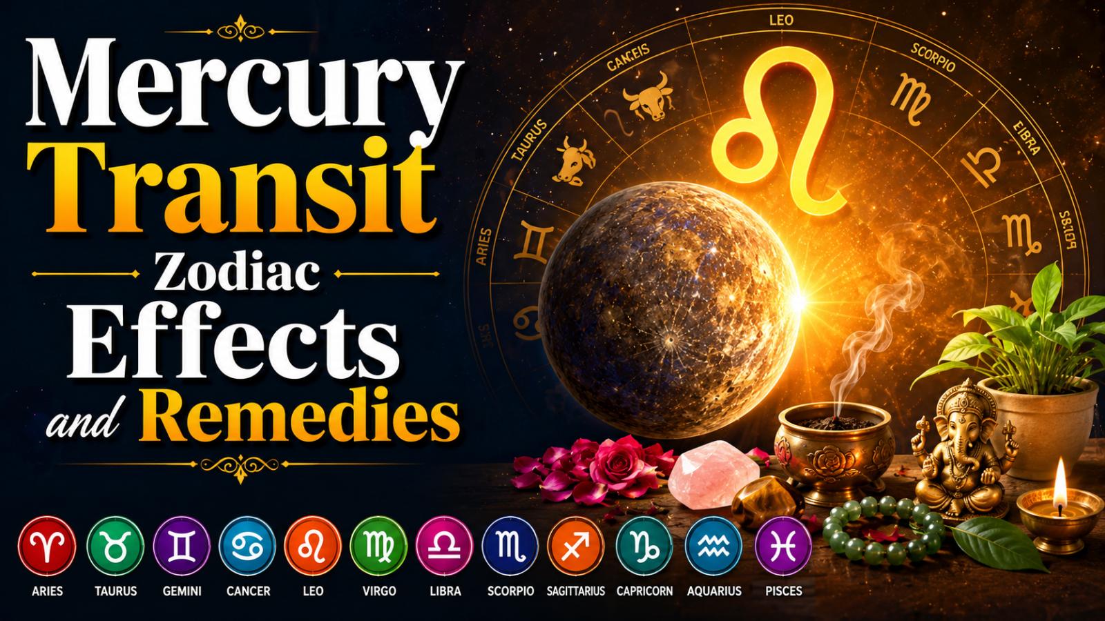 Mercury Transit in Leo 2026: Zodiac Effects and Remedies