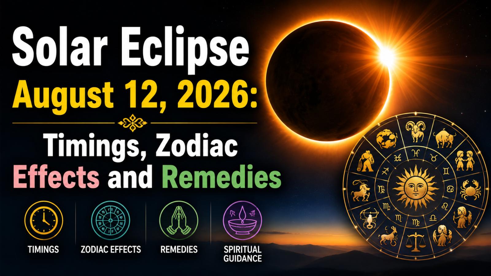 Solar Eclipse 2026: Timings, Zodiac Effects and Remedies