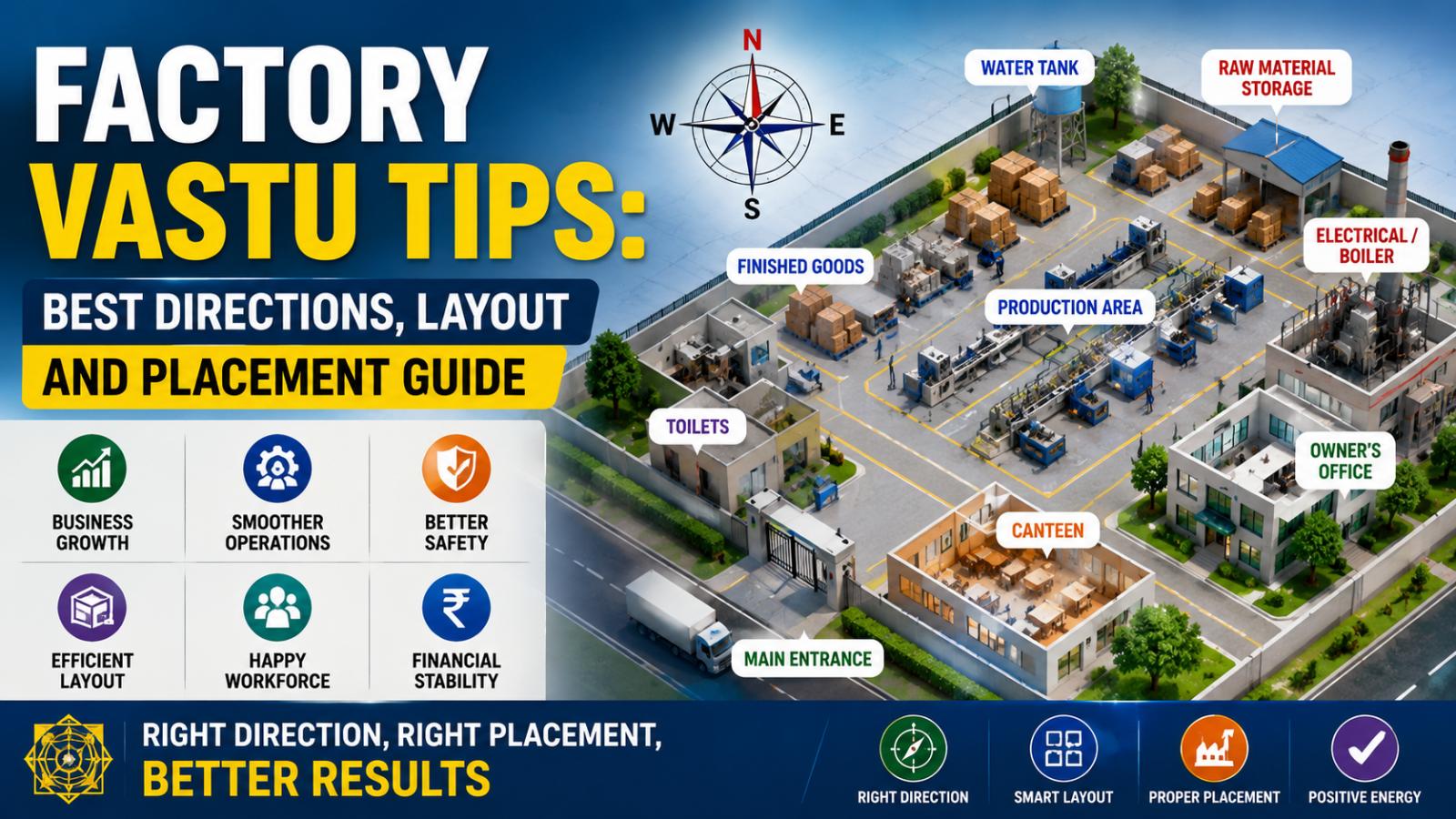 Factory Vastu Tips: Best Directions, Layout and Placement Guide