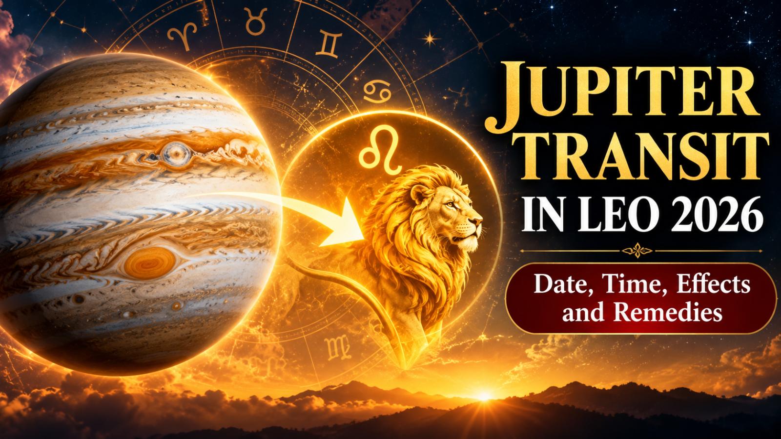 Jupiter Transit in Leo 2026: Date, Time, Effects and Remedies