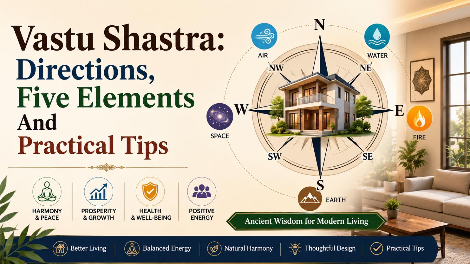 Vastu Shastra Directions, Five Elements And Practical Tips