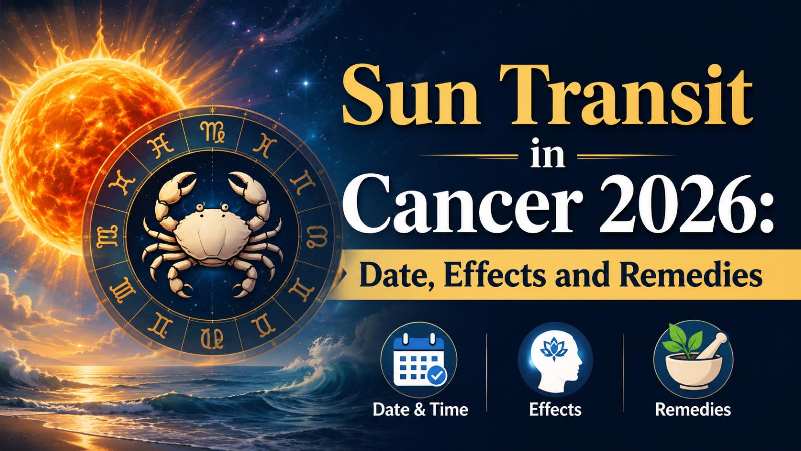 Sun Transit in Cancer 2026 Date, Effects and Remedies