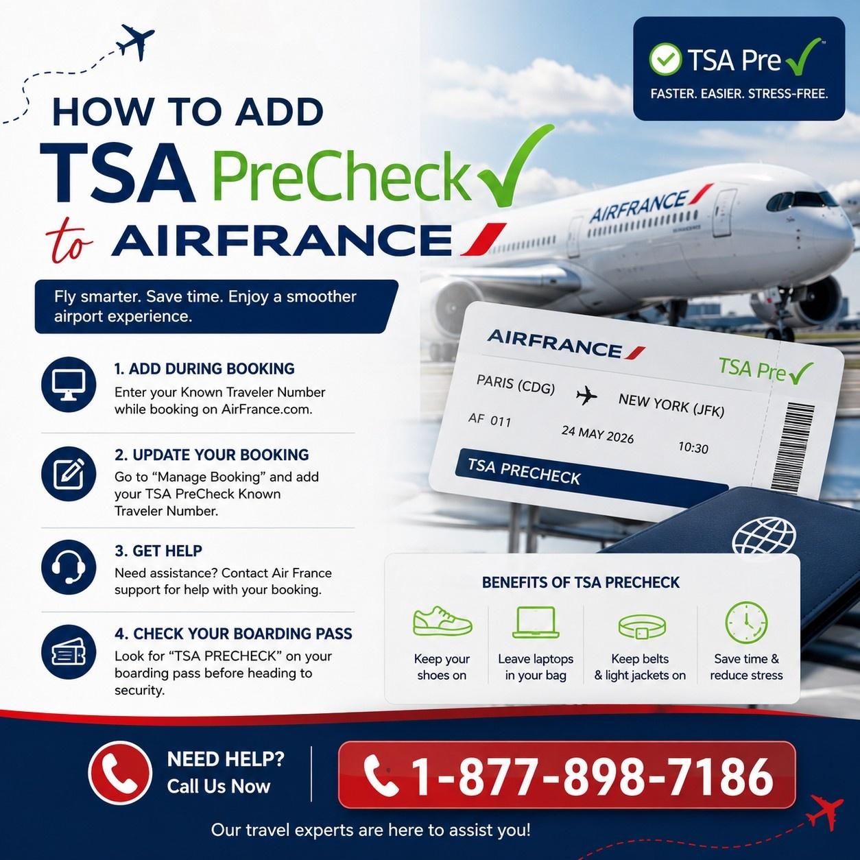 How to Add TSA PreCheck to Air France Booking | Easy Guide