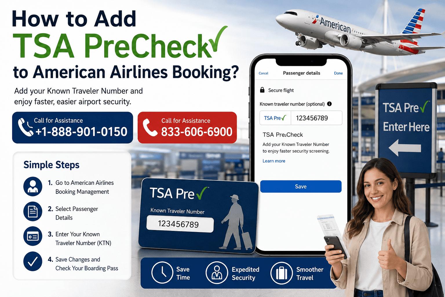 How to Add TSA PreCheck to American Airlines Booking?
